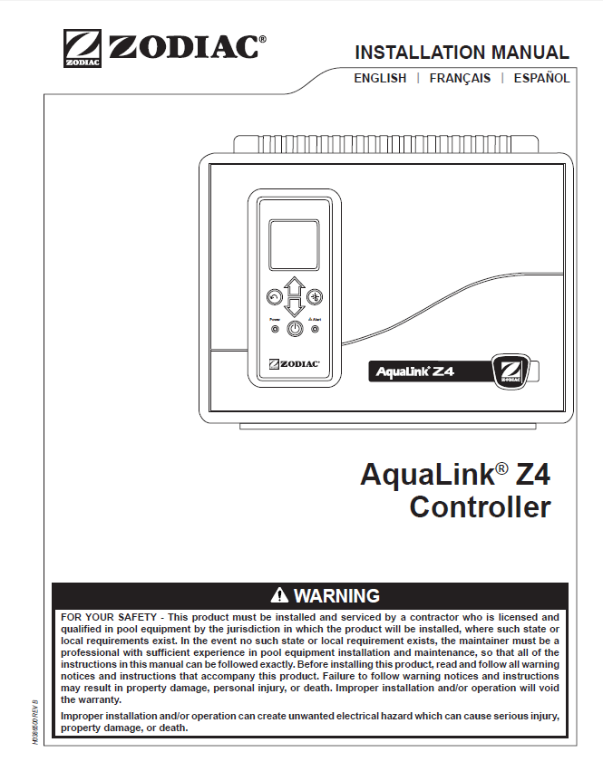 AquaLink Z4 Installation Manual