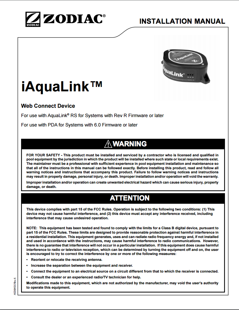 iQ900 Web-Connect Device Installation Manual